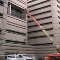 Clark county jail where we had to net off some large openings using a 125 foot lift.